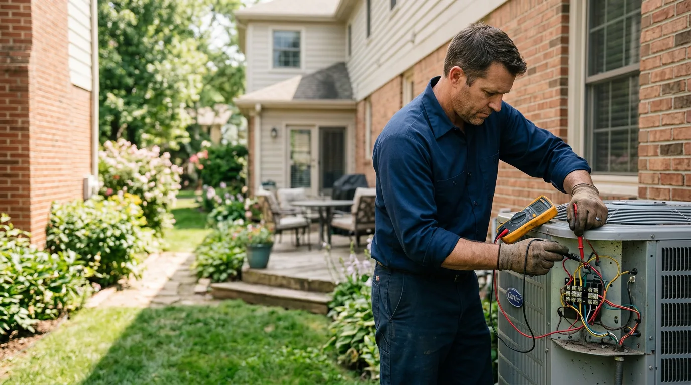 HVAC technician working near Midway Park, NC
